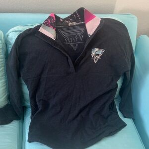 Victoria's Secret Pink Dark Gray Sequined Quarter Snap